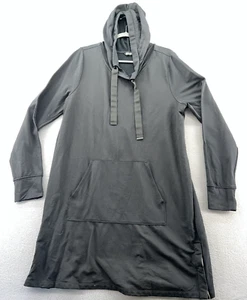 Athleta Dress Women's Size XL Black Surrey Hills Sweatshirt Dress Hooded - Picture 1 of 11