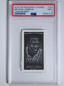 2016 Upper Deck Michael Jordan #104 Goodwin Mini Canvas - PSA 9 (POP 5) - Picture 1 of 4