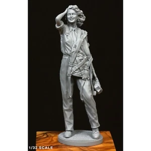 1/32 Resin Female Pilot Girl Beauty Soldier Unpainted Unassembled 062-fy - Picture 1 of 2