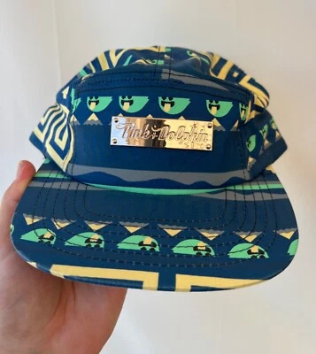 Pink Dolphin Streetwear 5 Panel Leather Strapback Hat Cap - Imagem 1 de 4