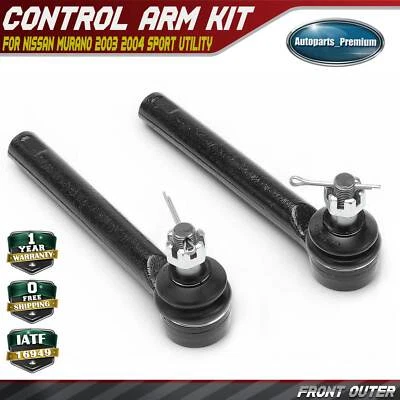 Conjunto de 2 extremidades de haste de amarração de direção externa dianteira para Nissan Murano 2003 2004 48520CA025 - Imagem 1 de 4