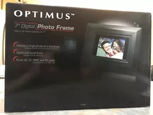 Optimus 7" LCD Digital Photo Frame 16MB 480x234 JPEG SD MMC 160-0468 16-468 NEW - Picture 1 of 5