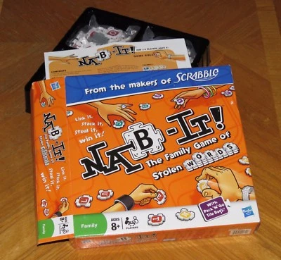 Scrabble Nab It Family Word Game ... Sealed Letter Tiles ... 2009 Hasbro - Image 1 of 4