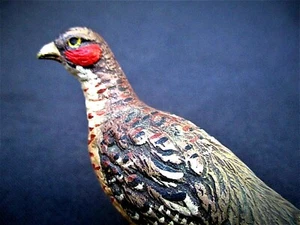 LOVELY VINTAGE EDWARDIAN  MINIATURE VIENNA BRONZE PHEASANT - AUSTRIA - Picture 1 of 7