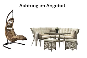 Lounge Set Garten, Schaukel von Capri geschenkt, Terrassenmöbel - Bild 1 von 11