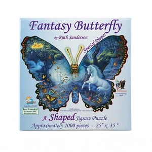 NEU Sunsout Fantasy schmetterlingsförmig 1000-teiliges Puzzle mystisches Einhorn! - Bild 1 von 3