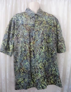 INDYGO SMITH Hawaiian Shirt Cotton Button Front Print Pocket XXL - Picture 1 of 4