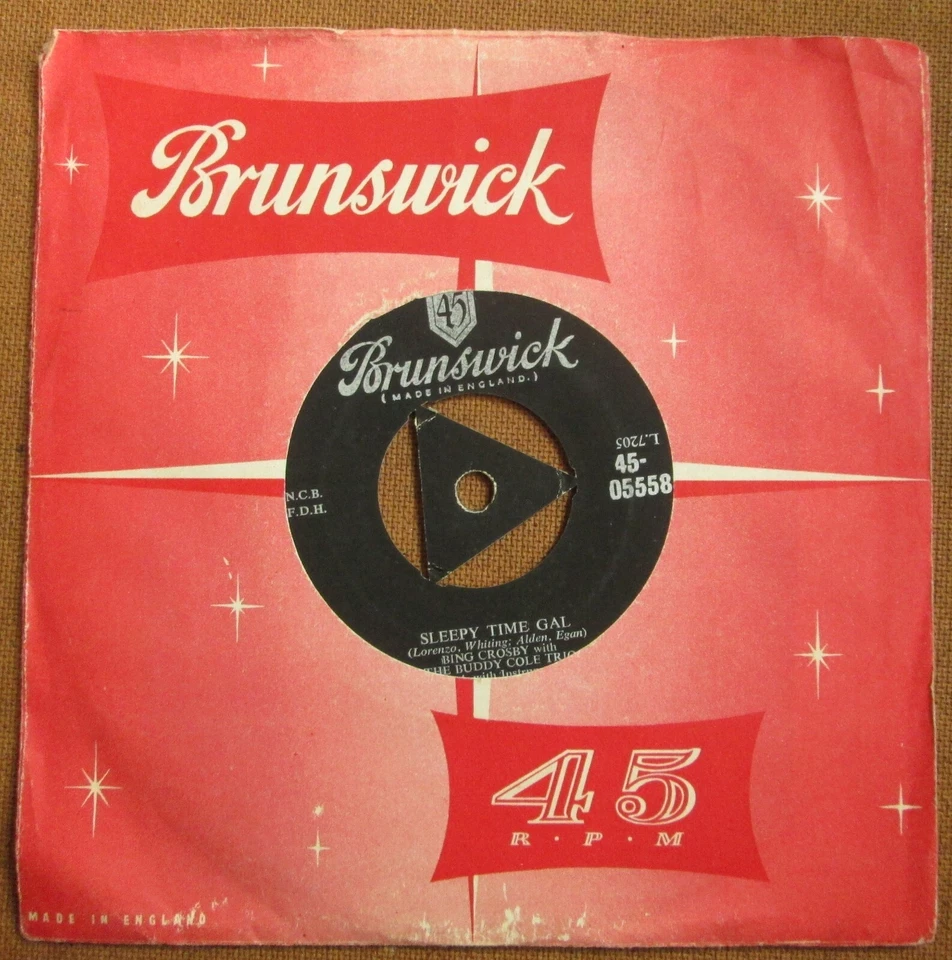 Bing Crosby With The Buddy Cole Trio: Sleepy Time Gal 7" Vinyl Single 45-05558 - Image 1 of 1