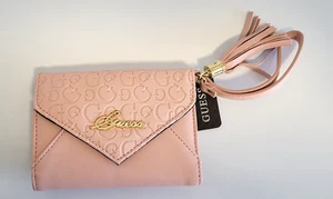 GUESS Damen Geldbörse & Handy Handgelenktasche Pink Coral Blush Neu mit Etikett - Bild 1 von 6
