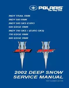 Polaris snowmobile service workshop manual 2002 INDY 500 SKS EURO - Picture 1 of 12