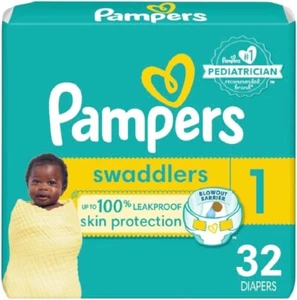 Pannolini Pampers Swaddlers - taglia 1 - numero 66 pannolini monouso ultra morbidi - Foto 1 di 10