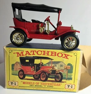 Y1 Matchbox Lesney, Models of Yesterday, 1911 Model "T" Ford, Original Box - Foto 1 di 9