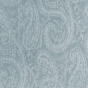 Tallulah Blue Slate Paisley Turbo Jacquard Upholstery Fabric By The Yard - Picture 1 of 4