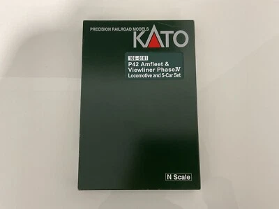 BRAND NEW KATO P42 Amfleet & Viewliner PhaseIV Locomotive And 5-Car Set 106-0101 - Image 1 of 4