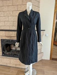 Dries van Noten schwarzer Damen Trenchcoat Baumwollkleid Gr. 38 - Bild 1 von 11