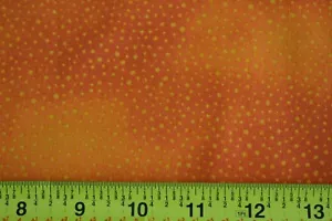 35" Long, Small Orange Dots on Orange Quilt Cotton, Robert Kaufman/2850, N1613 - Picture 1 of 5