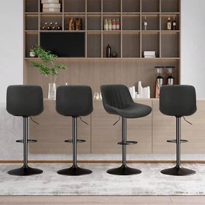 Nalupatio Bar Stools Set Of 2 Adjustable Counter Height Morden-Lightning Deals - Picture 1 of 51