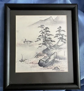 Paesaggio di Kusumi Morikage (era Edo Early-Mid) stampa incorniciata opaca - Foto 1 di 10