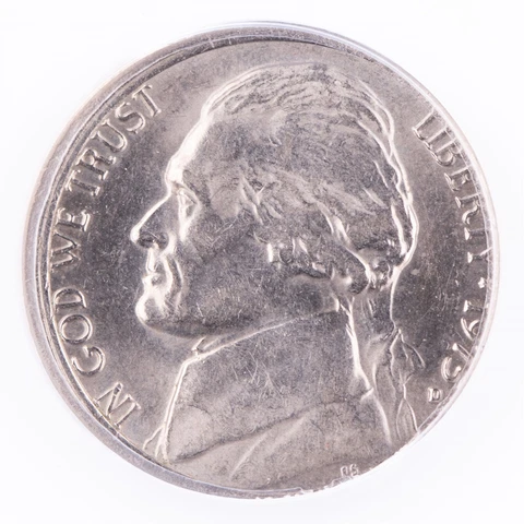 ERROR 1975 D Jefferson Nickel ANACS AU58 Misaligned Obverse Die Certified 5c Cover