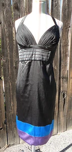WOW. $1500+ ROBERTO CAVALLI Italy Corset Silk Cocktail Dress 4 6 AMAZING! - Picture 1 of 8