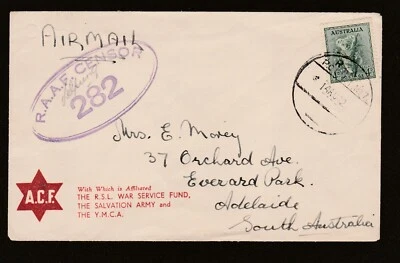 1944 AUSTRALIA WWII CENSOR COVER to Adelaide from RAAF base # 7 - Image 1 of 4