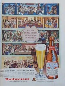 1947 Vintage Budweiser Printanzeige. - Bild 1 von 1