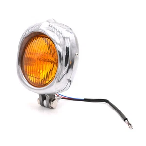 Vintage Polishing Front Motors Headlight Lamp For Cafe Racer Scooter Cruiser - Picture 1 of 5