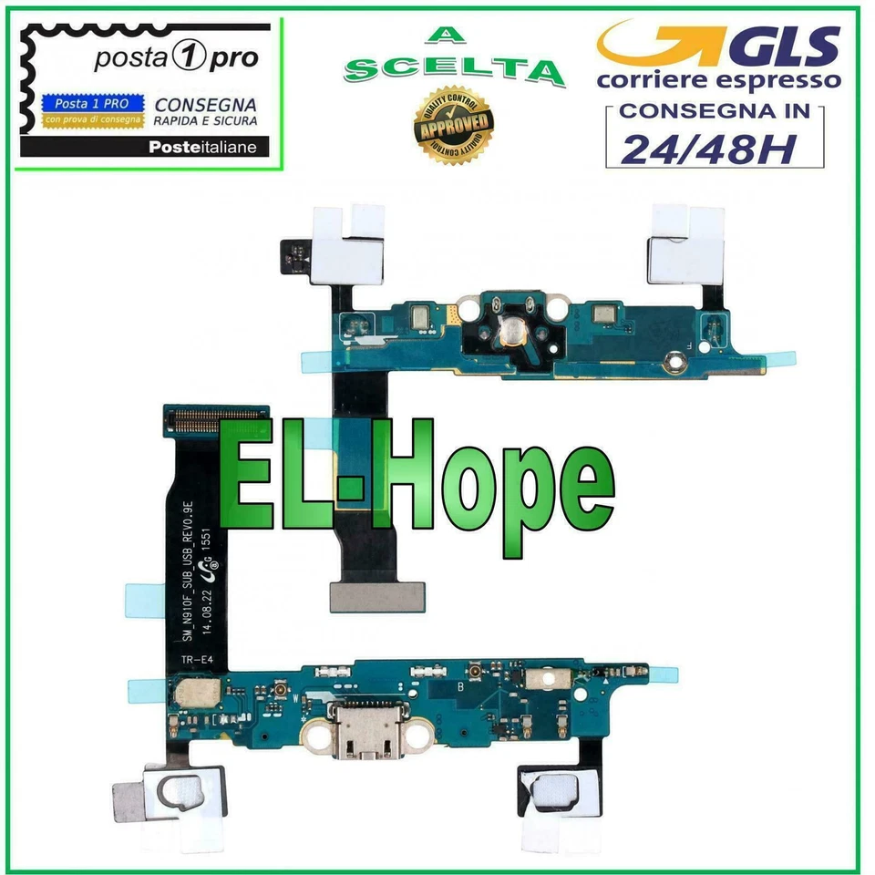 CONNETTORE RICARICA SAMSUNG GALAXY NOTE 4 SM-N910F MICROFONO DOCK JACK CARICA - Immagine 1 di 1