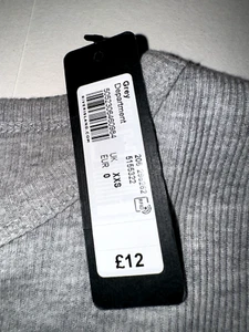 River Island Mens Grey T Shirt XXS Fit Teens Winter Soft Fast 24hr Ship 🚚 ✅ - Picture 1 of 3