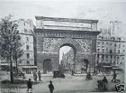 MASSE XIXe-XXe GRAVURE LA PORTE St MARTIN vue sur Rue St Denis à Paris début XXe