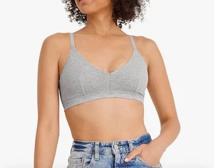 Women’s Jockey Organic Cotton Bralette Gray S - Picture 1 of 7