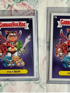 2013 Garbage Pail Kids RARE BONUS SET 21 A/B VOLTRON + Fe Linus RARE GPK MINT - Picture 1 of 7