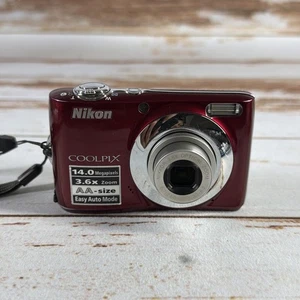 Nikon Coolpix L24 fotocamera digitale rossa 14 MP testata funzionante - Foto 1 di 5