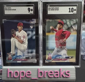 (SGC 10) 2018 Topps Update – Shohei Ohtani #US1 [Rookie] & 2018 Topps #700 SGC 9 - Picture 1 of 2
