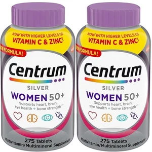 Centrum Silver MultiVitamin MultiMineral 275 Tabs Women Over50+ Pack Of 2 - Picture 1 of 4