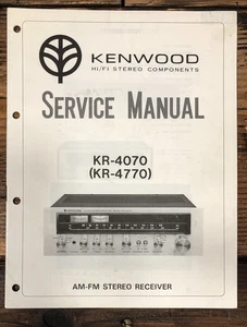Kenwood KR-4070 KR-4770 Receiver Service Manual *Original* - Picture 1 of 1