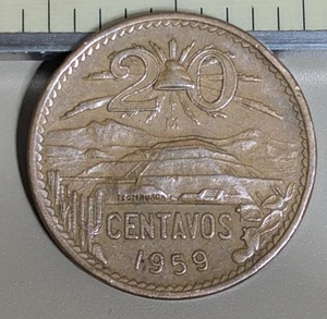1959 Mexico 20 Centavos Circulated KM# 440 - Picture 1 of 3