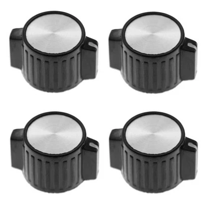 ✅Drehknopf Potiknopf 4 Stück Bakelit 18/14mm für 6mm Achse Reglerknopf Knopf✅ - Bild 1 von 4