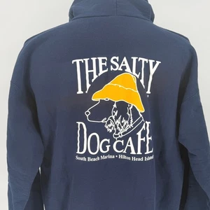 Salty Dog Cafe Hoodie Navy Blau South Beach Marina Hilton Head Herren L Sweatshirt - Bild 1 von 7