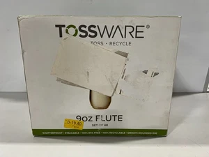 (2) TOSSWARE Pop 9oz. Plastic Flute, Clear, Set of 48 Drinking Flutes - Picture 1 of 2