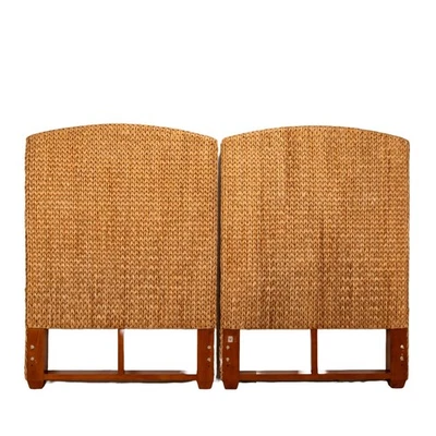 Cabeceros dobles de fibra natural Pottery Barn Seagrass - Palm Beach Coastal Chic Foto 1 de 4