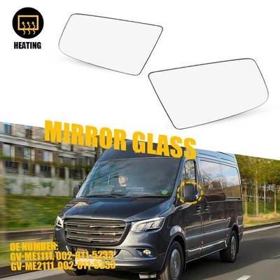 Espejo retrovisor de vidrio térmico para conductor pasajero Mercedes Benz Sprinter 2500 2010-2018 Foto 1 de 4