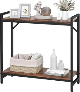 Livofloral Narrow Console Table - Rustic Brown - 75x75x24cm Side table - New - Picture 1 of 7