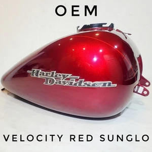 OEM Harley 2008-2024 Touring 6gal Fuel Gas Tank Velocity Red Sunglo - Foto 1 di 16