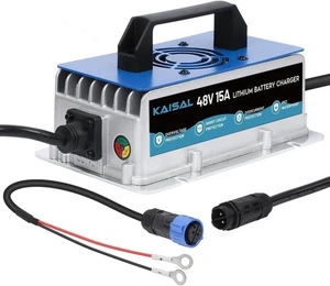 15A Lithium Battery Charger for 48V LiFePO4 Lithium Battery for Golf Carts, RV - Picture 1 of 9