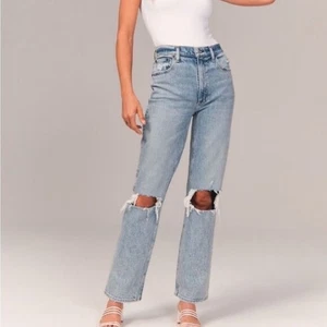 Abercrombie And Fitch The 90s Straight Ultra High Rise Jeans Blau 18 / 34 - Bild 1 von 9