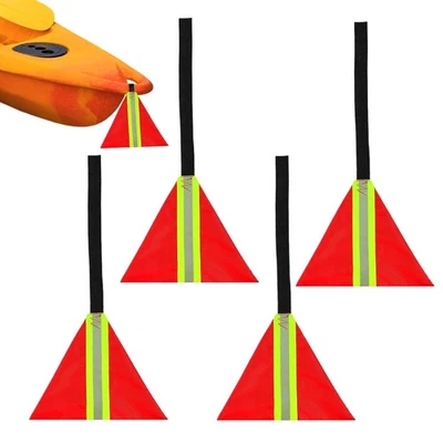 4x Safety Travel Flag For Kayak Canoes Towing Warning Flag Fishing Boat Flag  - image 1 of 4