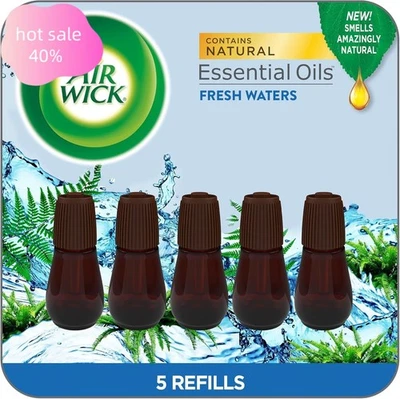 Air Wick Essential Mist Refills 5ct - Fresh Waters Scent Oil Diffuser