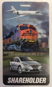 Berkshire Hathaway Shareholders Meeting April 30.2001 Plastic Badge - Picture 1 of 8