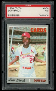 1970 Topps #330 Lou Brock PSA 7 NM - Picture 1 of 2